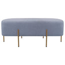 Pouf Poggiapiedi 97x39x40 cm in Tessuto Kate Grigio Scuro-1