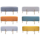 Pouf Poggiapiedi 97x39x40 cm in Tessuto Kate Grigio Scuro-3