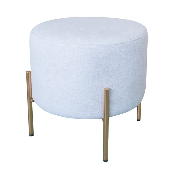 online Pouf Poggiapiedi Ø40 cm in Tessuto Kate Grigio