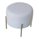 Pouf Poggiapiedi Ø40 cm in Tessuto Kate Beige-2