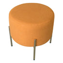 Pouf Poggiapiedi Ø40 cm in Tessuto Kate Arancio-2