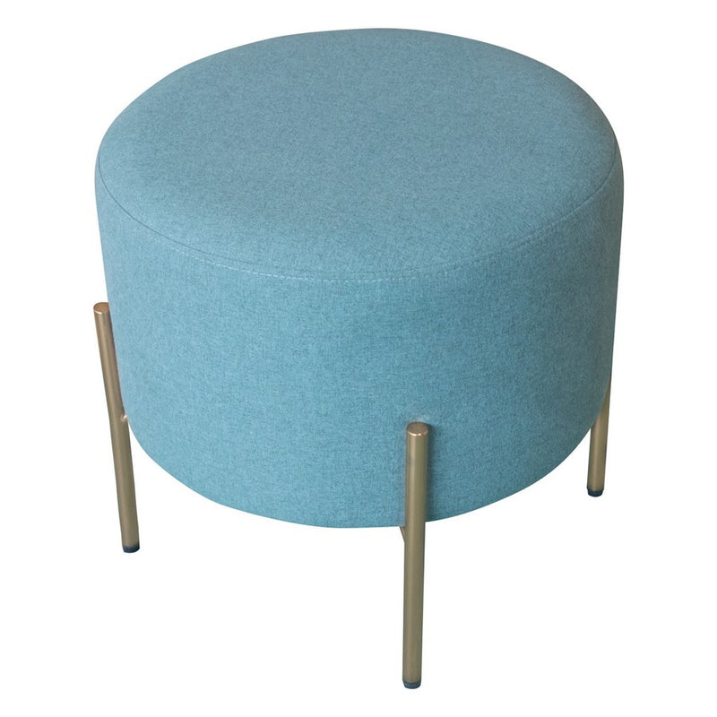 Pouf Poggiapiedi Ø40 cm in Tessuto Kate Verde-3