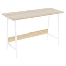 Scrivania da Ufficio 120x45x72 cm in Metallo e Legno Dalla Bianco/Frassino-1