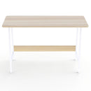 Scrivania da Ufficio 120x45x72 cm in Metallo e Legno Dalla Bianco/Frassino-2