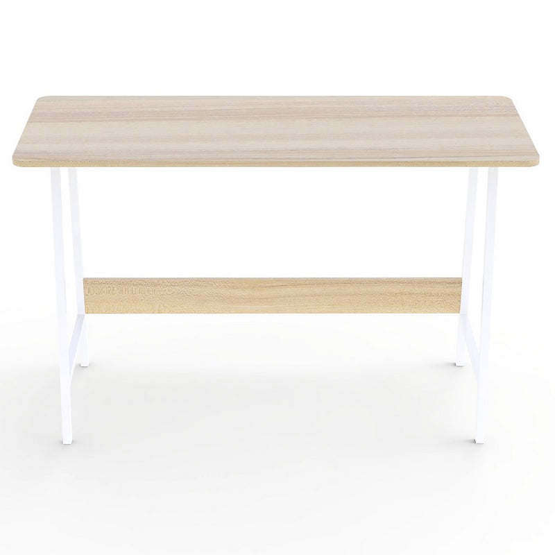 Scrivania da Ufficio 120x45x72 cm in Metallo e Legno Dalla Bianco/Frassino-2