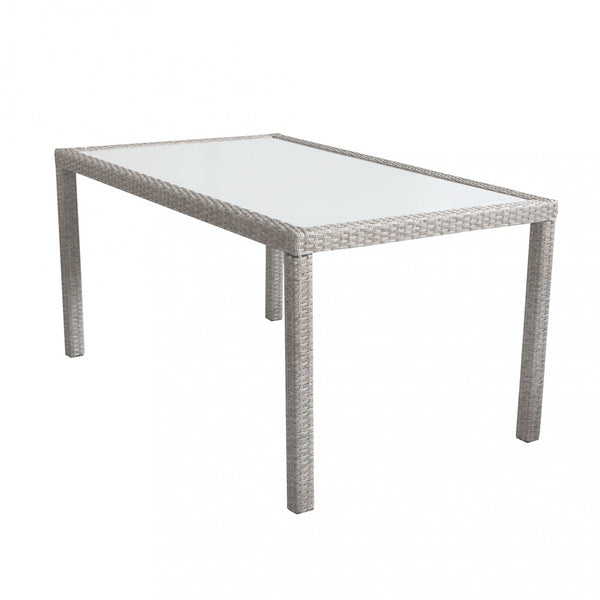 Azore-Tisch 150x90 cm in Grey Wicker prezzo