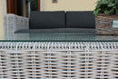 Set Salotto da Giardino Divano 2 Poltrone e Tavolino con Cuscini in Rattan Grigio-6