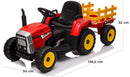 Trattore Elettrico per Bambini 12V con Rimorchio Happy Kids Rosso-5