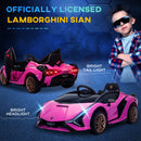 Macchina Elettrica per Bambini 12V con Licenza Lamborghini Sian FKP 37 Rosa-6