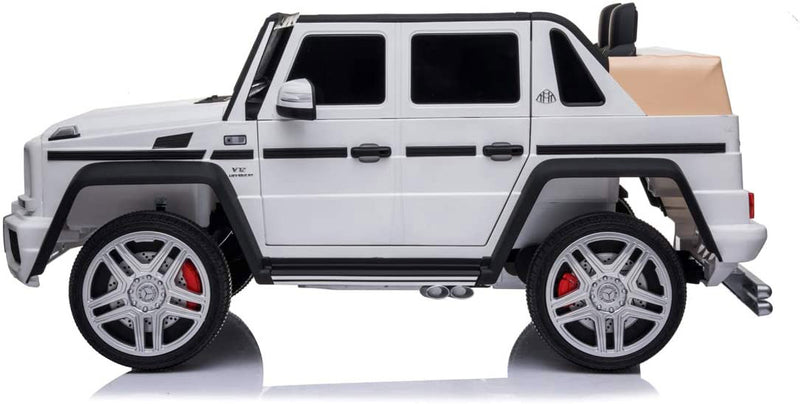 Macchina Elettrica per Bambini 12V Mercedes Maybach G650 Landaulet Bianca-2