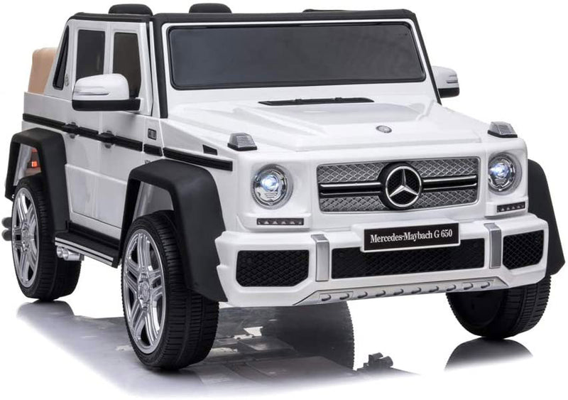 Macchina Elettrica per Bambini 12V Mercedes Maybach G650 Landaulet Bianca-6