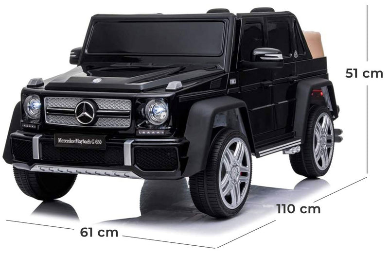 Macchina Elettrica per Bambini 12V Mercedes Maybach G650 Landaulet Nera-5