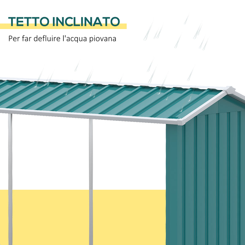 Legnaia 240x 86x160 cm in Acciaio Verde-6