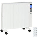 Stufetta Elettrica 2000W 75x31x66,5 cm con Timer e Impostazioni di Calore Bianco-1