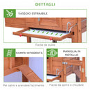 Gabbia Pollaio per Galline da Giardino 190x66x116 cm in Legno  Arancione-7