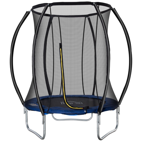 acquista Trampolino Tappeto Elastico per Bambini Ø225x235 cm in Acciaio e PVC Nero e Blu