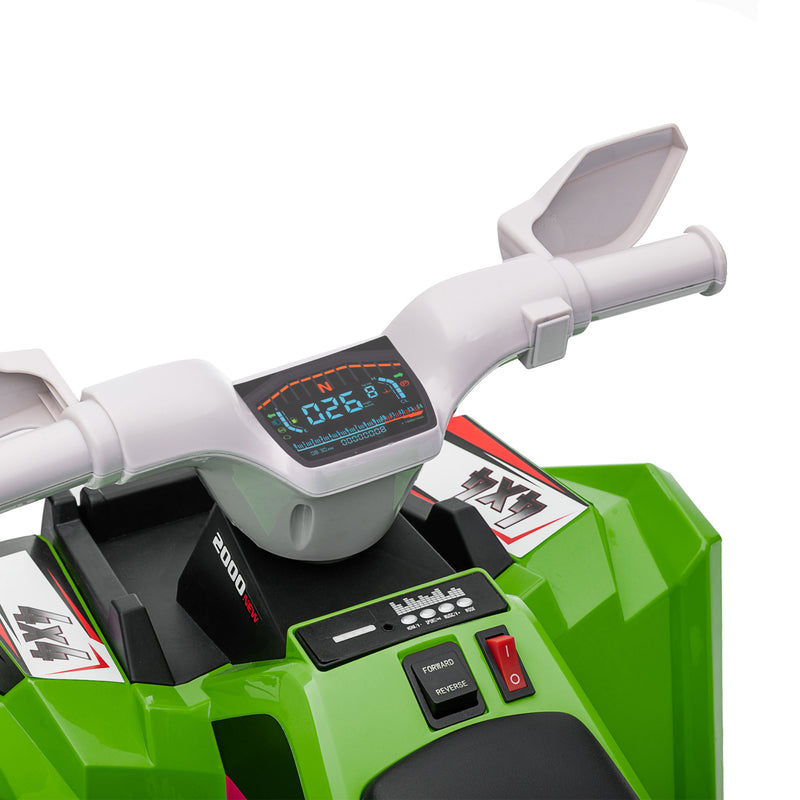 Mini Quad Elettrico per Bambini 6V Verde Grigio e Nero-8