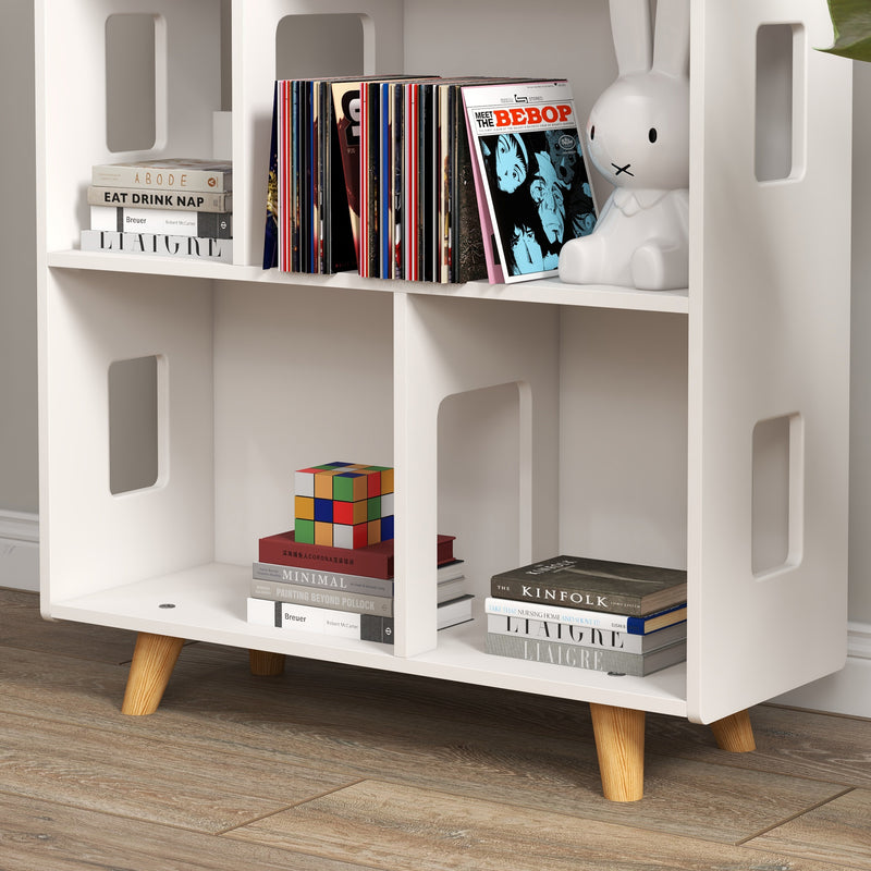 Libreria per Bambini 65x25x108,5 cm in MDF e Legno di Pino Bianco-8