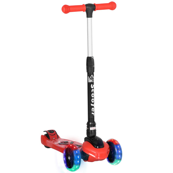 3-Rad-Roller für Kinder 54,7 x 32,5 x 59-69 cm mit leuchtenden Rädern rot online