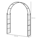 Arco da Giardino 153x40x210 cm In Metallo Nero-3