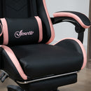 Sedia da Gaming Ergonomica 65x65x121-129 cm in Similpelle Rosa e Nero-9