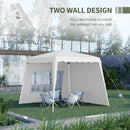 Gazebo Pieghevole da Giardino 2,4x2,4x2,5m in Acciaio e Tessuto Oxford Bianco-4