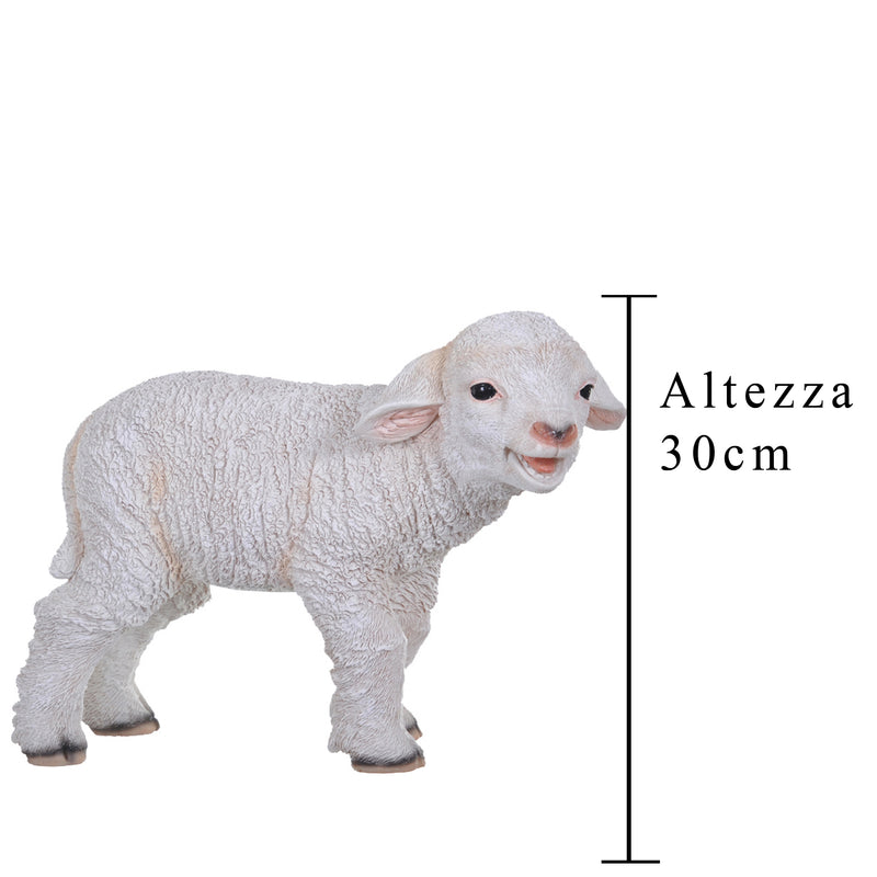 Statuetta Agnello di Resina H 30 cm-2