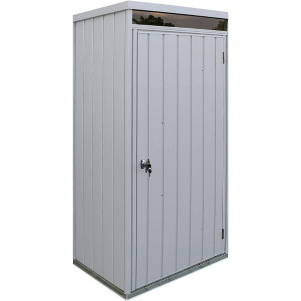 online 1-türiger Outdoor-Schrank 77 x 98,1 x 196 cm aus grau verzinktem Stahl