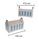 Set 2 Cassette in Legno con Manici Misure 48x26x34 cm-3