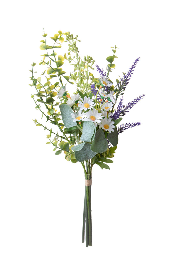 Set 2 Bouquet Artificiali Margherite Lavanda H 48 cm sconto