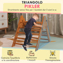 Triangolo da Arrampicata Pieghevole per Bambini 90x64x70 cm in Legno di Faggio Marrone chiaro-4