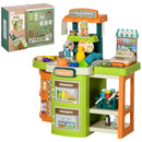 Supermercato Giocattolo per Bambini 52x29x61 cm con Cassa e Accessori Verde e Arancione-1