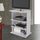 Carrello porta TV Elide 60x45x81H cm bianco frassinato