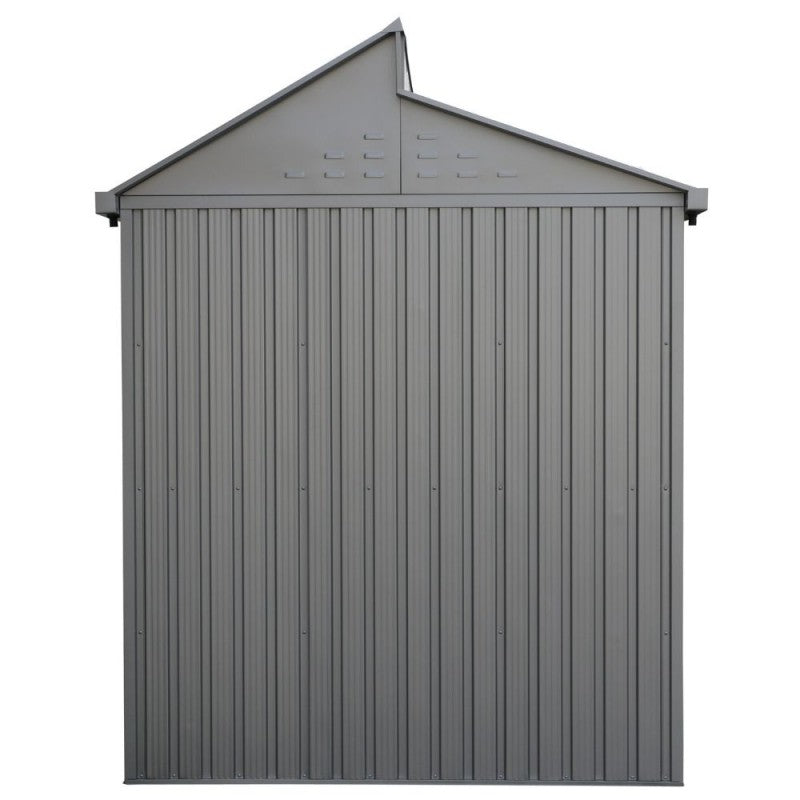 Casetta Box da Giardino 263,2x182,5x230,5 cm in Alluminio Grigio-6