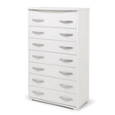 Cassettiera Settimino Maxi 127x76x41 cm bianco frassinato-1