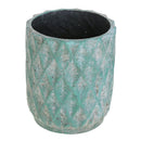 Vaso Cachepot in Ceramica con Trama a Rombi Larghezza 31 cm-1