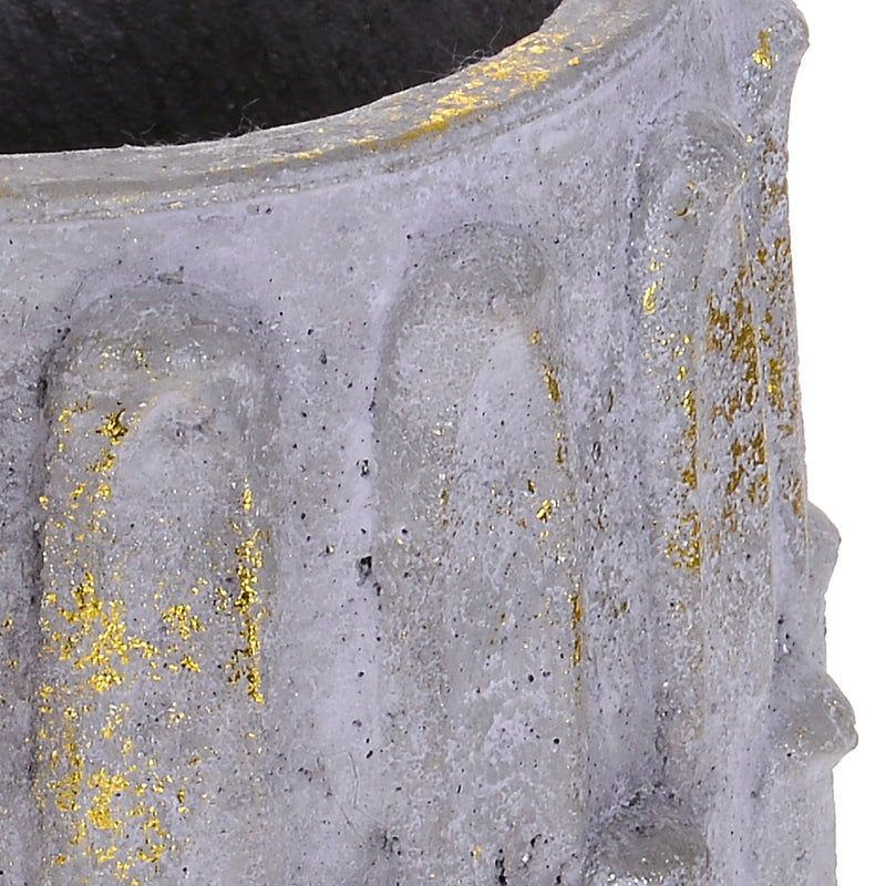 Vaso Stone in Ceramica Decorato H 34,5 cm-3