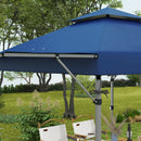 Gazebo Pieghevole con Pareti Estensibili Altezza Regolabile e Borsa con Ruote 5x3m  Blu-9