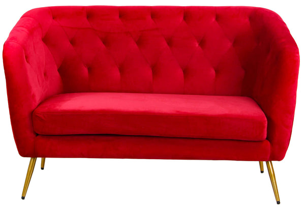 2-Sitzer-Sofa 135 x 82 cm in Rubin-Samt prezzo