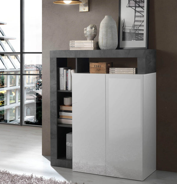 Credenza Mogol bianco lucido ossido 108x42x127H cm online