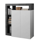 Credenza Mogol bianco lucido ossido 108x42x127H cm-6