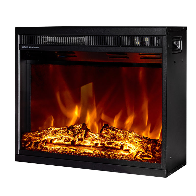 Camino Elettrico da Incasso 47x58,4x18 cm Effetto Fiamma 1500W Lorance-2