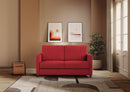 Divano 2 Posti 158x85x85 cm Karay in Tessuto Rosso-2