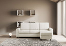 Divano 3 Posti con Pouf 208x155x85 cm Sakar in Tessuto Latte-2