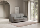 Divano 3 Posti 198x85x85 cm Karay in Tessuto Grigio-3