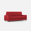 Divano 3 Posti 208x85x85 cm Sakar in Tessuto Rosso-1