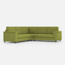 Divano Angolare 5 Posti 246x246x85 cm Marrak in Tessuto Verde-1