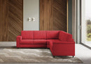 Divano Angolare 5 Posti 226x226x85 cm Marrak in Tessuto Rosso-2