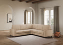 Divano Angolare 5 Posti 246x246x85 cm Sakar in Tessuto Beige-3