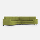 Divano Angolare 6 Posti 286x226x85 cm Marrak in Tessuto Verde-1